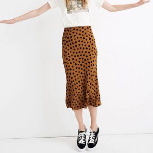 Madewell Midi Slip Skirt in Painted Spots | Size 4